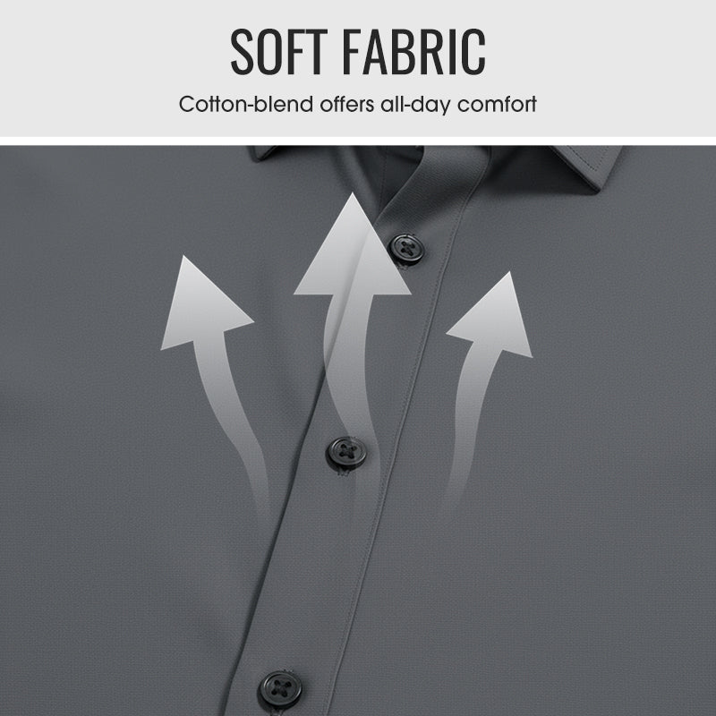 🔥DERNIER JOUR DE SOLDES -66%🔥Chemise boutonnée à manches longues et revers de couleur unie pour homme, quatre saisons, de haute qualité