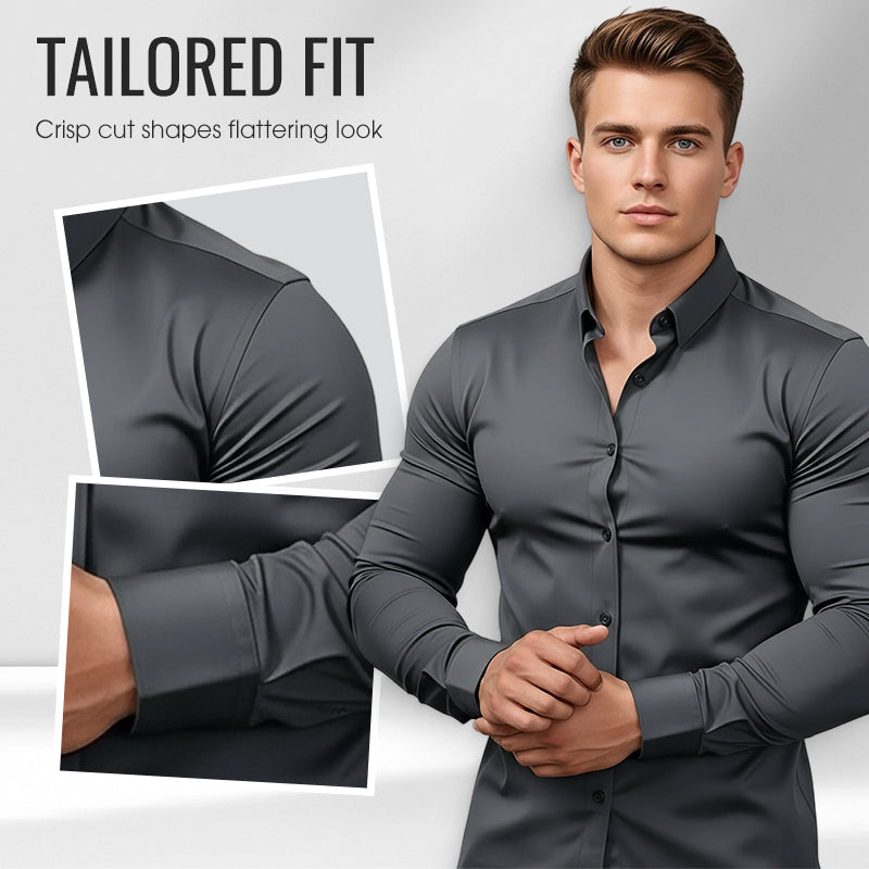 🔥DERNIER JOUR DE SOLDES -66%🔥Chemise boutonnée à manches longues et revers de couleur unie pour homme, quatre saisons, de haute qualité
