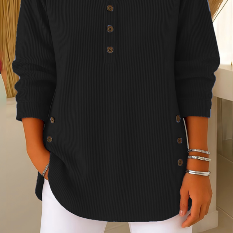 👗👚Hauts Henley en velours côtelé boutonnés pour femmes：chic et flatteur pour tous les looks📢📢60% DE RÉDUCTION !!! ✨