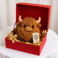 🔥🐂Peluche Vache Highland Soutien Émotionnel