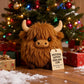 🔥🐂Peluche Vache Highland Soutien Émotionnel