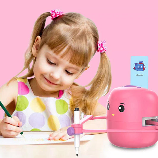 🌲🎁Robot de dessin interactif pour enfants avec 100 cartes