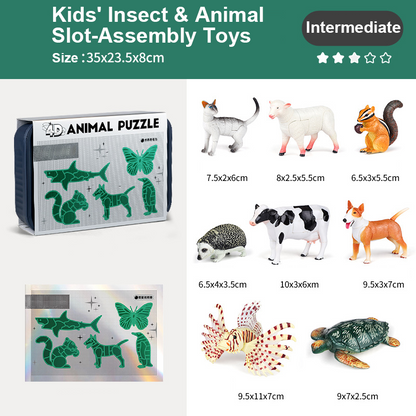 🐞 Black Friday : 50 % de réduction ! Modèles d’insectes & animaux 1:1 – Assemblage éducatif en 3 niveaux, vinyle sécurisé 🎁🔬