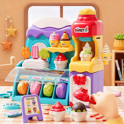 🎄 Promo de Noël — 50 % de réduction ! 🍦✨ Coffret DIY « Glace » en pâte à modeler pour enfants — kit créatif pour jeux de rôle et développement sensoriel, cadeau idéal ! 🎁