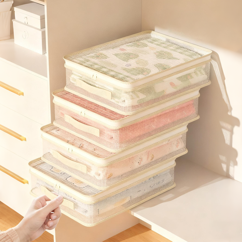 🔥 -50% AUJOURD’HUI !🌸 Sacs Transparents Renforcés – Poignées solides, protection anti-humidité, idéal pour couettes & vêtements !