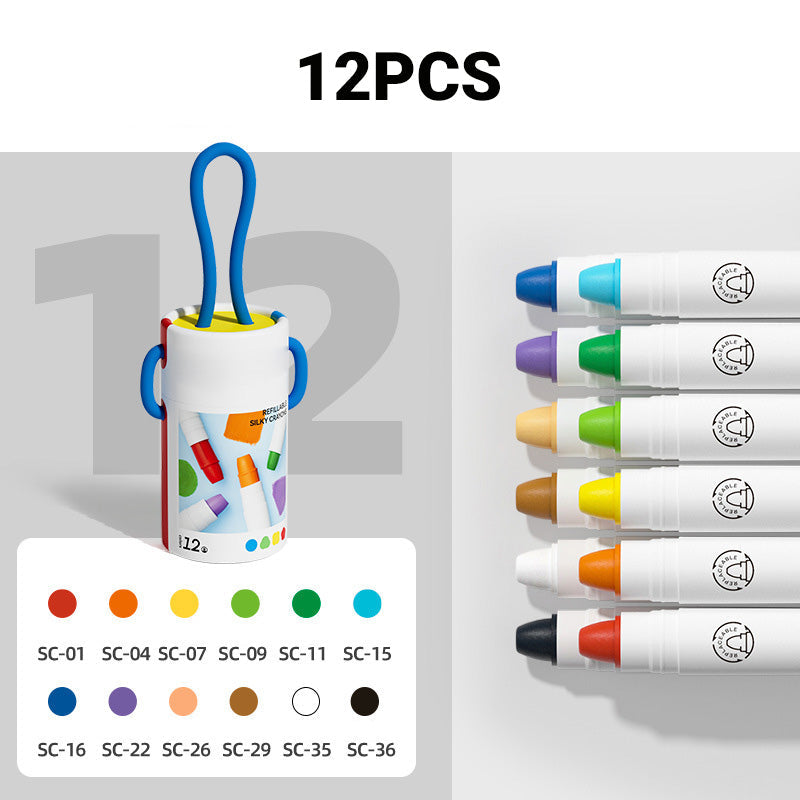 Coffret de pastels à l'huile lavables, à séchage rapide et non toxiques