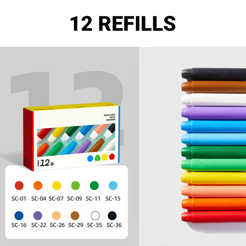 Coffret de pastels à l'huile lavables, à séchage rapide et non toxiques
