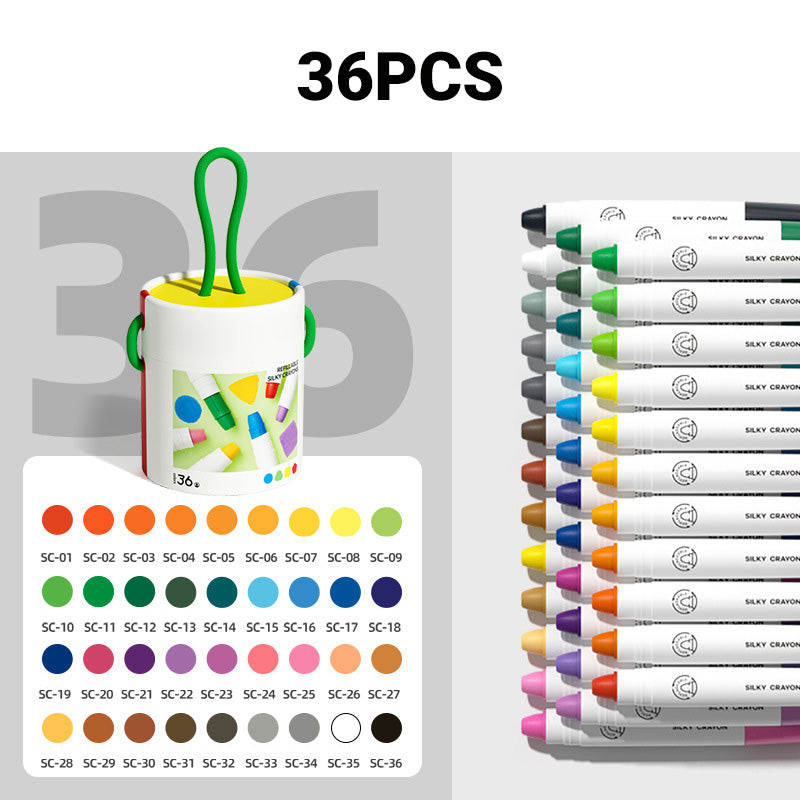 Coffret de pastels à l'huile lavables, à séchage rapide et non toxiques