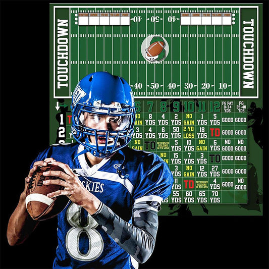 Jeu de dés en bois sur le thème du football