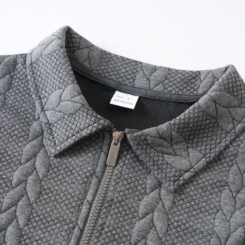 🔥Pull-over décontracté à demi-zip et à torsades pour homme