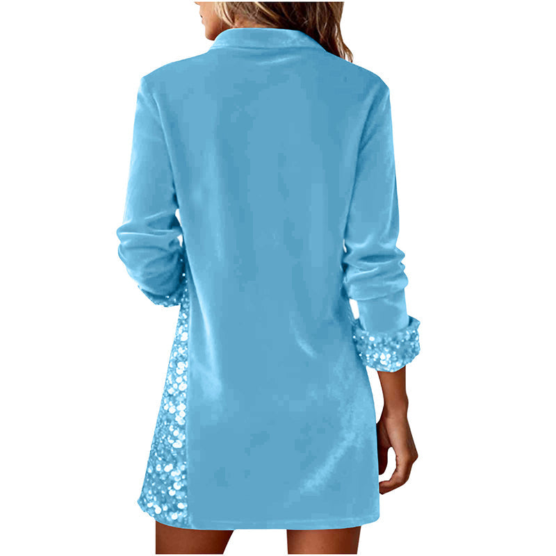 Robe élégante ornée de sequins pour femme