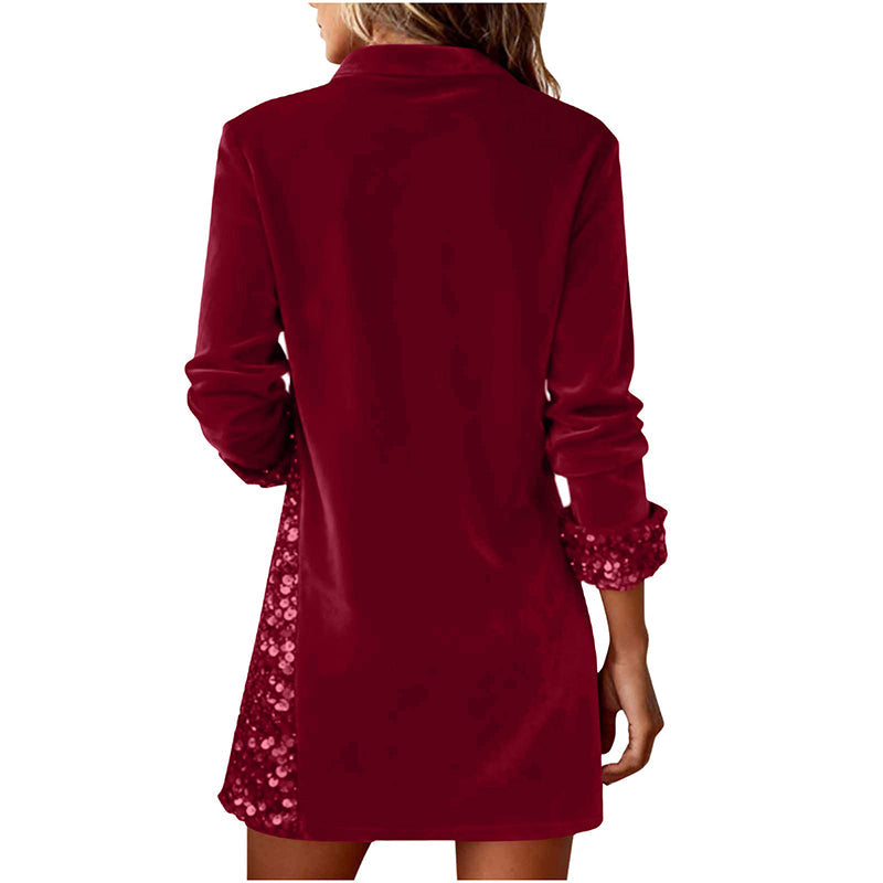 Robe élégante ornée de sequins pour femme