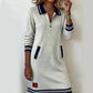 👑Nouveau produit - 50 % de réduction👗Robe à col et manches longues pour femme😍