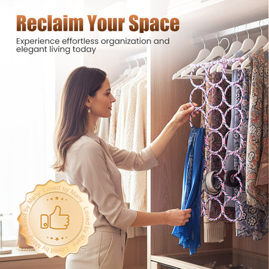 ✨🔥Vente flash✨🔥|Écharpe pliable à anneaux multiples et porte-accessoires