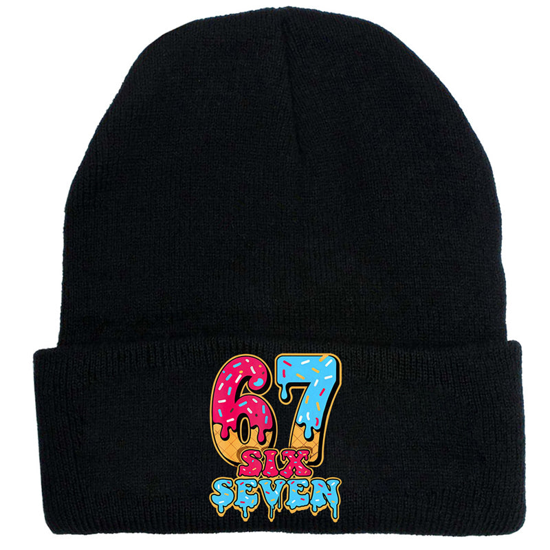 Bonnet graphique confortable et chaud numéro 67
