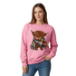 Sweat-shirt confortable pour femme Highland Cow