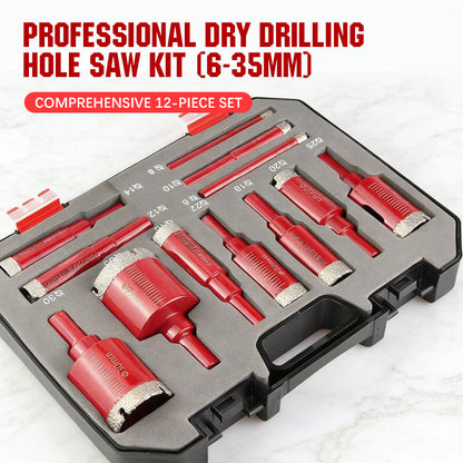 Kit de scies cloches professionnelles pour perçage à sec (6-35 mm)