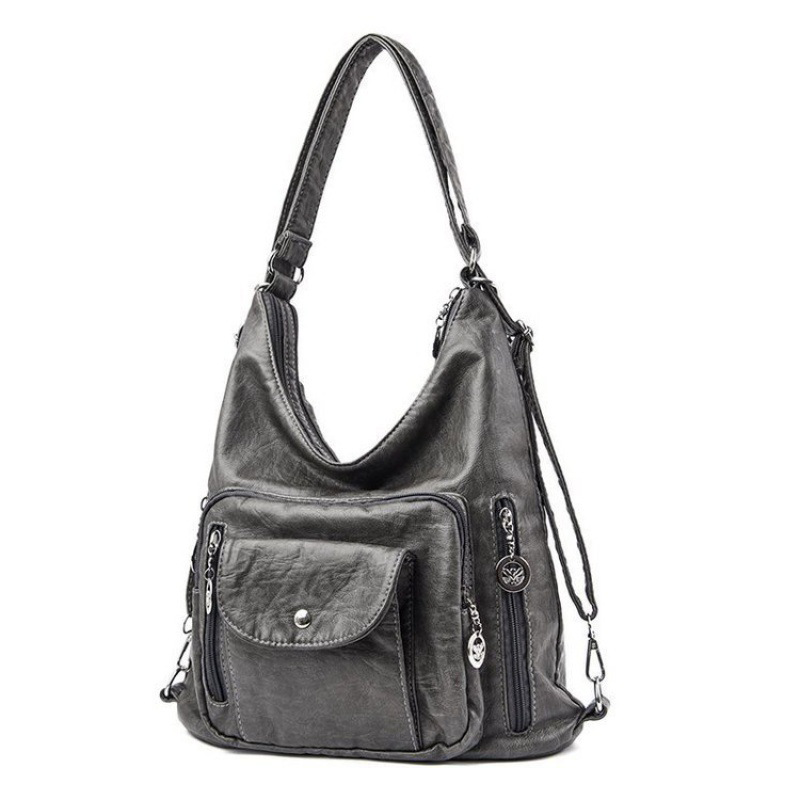 Convertible Multi-Pocket Shoulder Bag for Women
