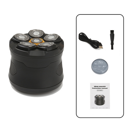 Kit de rasoir imperméable 6D pour hommes chauves
