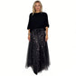 Ensemble haut scintillant et jupe en tulle pour femme