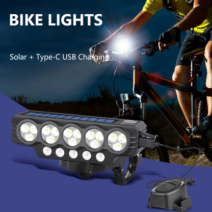 📢📢56 % de réduction !!!⏰Lampe solaire et rechargeable par USB pour vélo