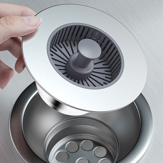 📢📢60% DE RÉDUCTION ! 🚰Bouchon de vidange d'évier escamotable avec crépine