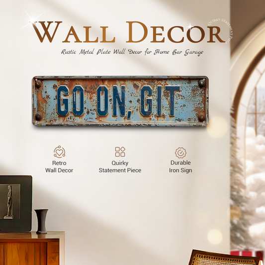 Décoration murale rustique en métal pour bar à domicile ou garage