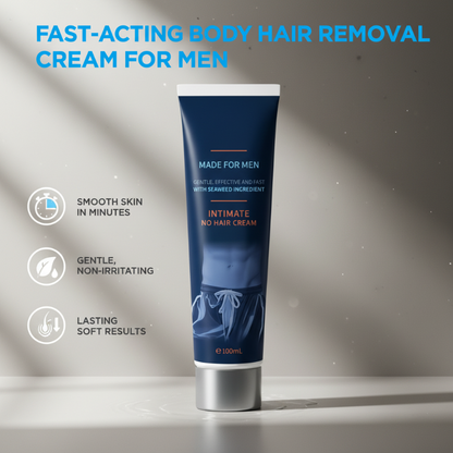 ✨ Crème Dépilatoire Homme à Action Rapide – Peau Lisse, Sans Irritation & Formule Nourrissante