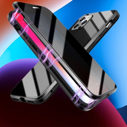 Coque de téléphone entièrement protectrice en verre trempé double face