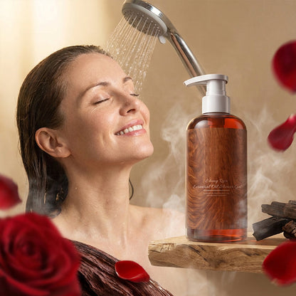 Gel douche nourrissant et parfumé à l'huile essentielle de rose