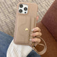 Coque de téléphone protectrice avec portefeuille, miroir et dragonne