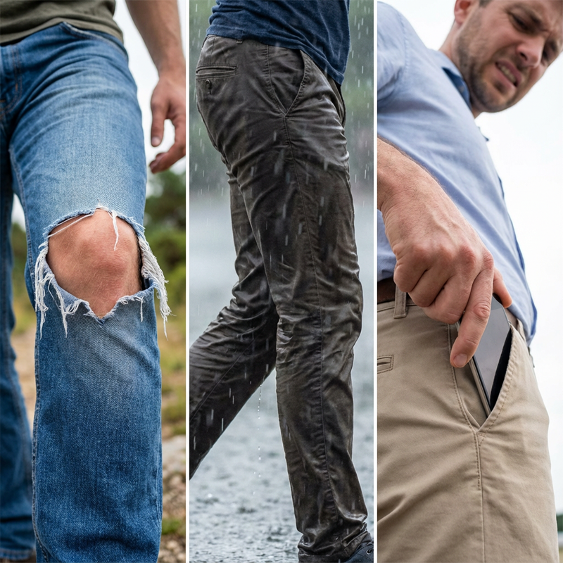 Pantalon de randonnée tactique pour homme avec poches à fermeture éclair