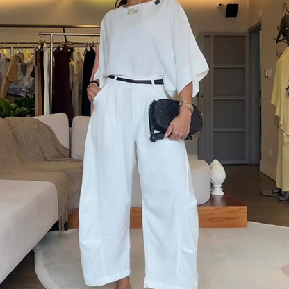 💖Ensemble top et pantalon ample pour femme – élégant, confortable et intemporel✨