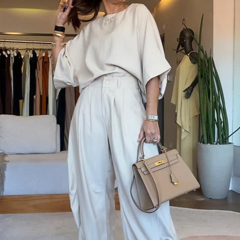 💖Ensemble top et pantalon ample pour femme – élégant, confortable et intemporel✨