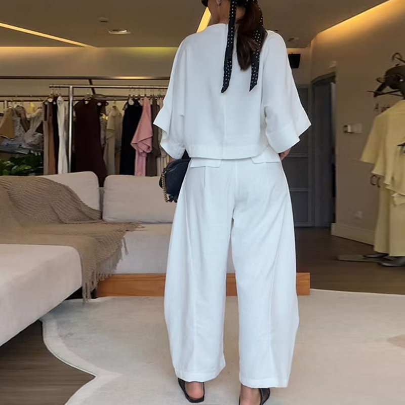 💖Ensemble top et pantalon ample pour femme – élégant, confortable et intemporel✨