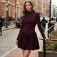 Robe bouffante unie pour femme, automne/hiver