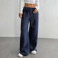 Pantalon décontracté à taille haute et coupe ample pour femme