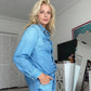👖 50% DE RÉDUCTION! 🌙 Pyjama Femme Fausse Toile de Jean – 2 Pièces Doux & Confortable, Pour Dormir ou Style Décontracté 🏠