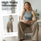 Pantalon décontracté ample en velours côtelé pour femme