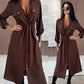 Robe chemise boutonnée avec cordon à la taille