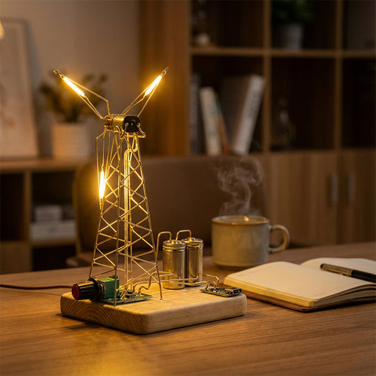 ⚙️ 61% DE RÉDUCTION ! 💡 Kit de Veilleuse Rétro Éolienne DIY – Décoration Unique, Montage Facile & Ambiance Vintage ✨
