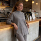 Ensemble pull et pantalon en tricot orné de strass