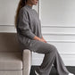 Ensemble pull et pantalon en tricot orné de strass