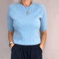Confort chic : ensemble composé d'un haut en maille et d'un pantalon large et ample