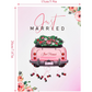 Carte de vœux de mariage 3D pop-up en forme de voiture