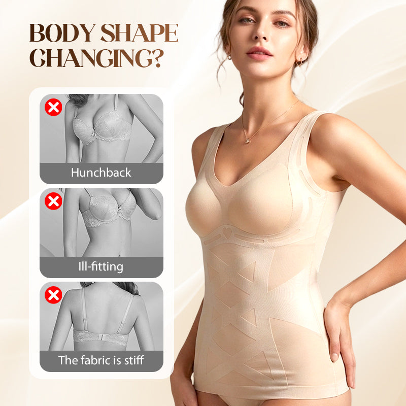 💃 58% DE RÉDUCTION ! ✨ Camisole Gainante Seamless avec Soutien-gorge Intégré – Tissage 3D, Maintien Confortable & Invisible sous les Vêtements 💗