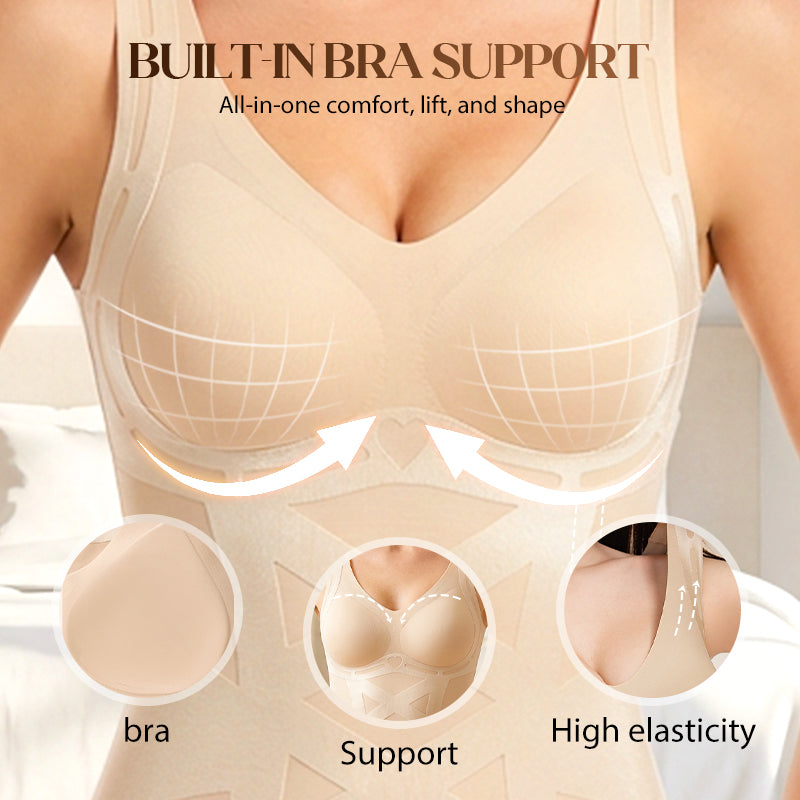 💃 58% DE RÉDUCTION ! ✨ Camisole Gainante Seamless avec Soutien-gorge Intégré – Tissage 3D, Maintien Confortable & Invisible sous les Vêtements 💗