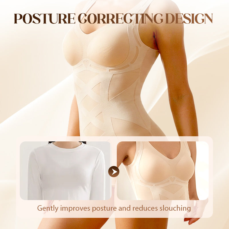 💃 58% DE RÉDUCTION ! ✨ Camisole Gainante Seamless avec Soutien-gorge Intégré – Tissage 3D, Maintien Confortable & Invisible sous les Vêtements 💗