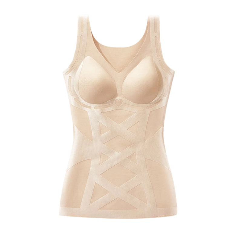 💃 58% DE RÉDUCTION ! ✨ Camisole Gainante Seamless avec Soutien-gorge Intégré – Tissage 3D, Maintien Confortable & Invisible sous les Vêtements 💗