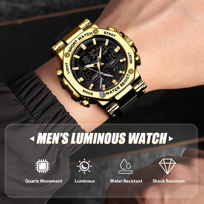 📢📢 68 % de réduction !! ⏰ Montre multifonction imperméable et lumineuse pour homme – Double affichage, étanchéité 50 m & rétroéclairage 🌙⌚